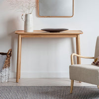 Gallery Interiors Kingham Solid Oak Console Table