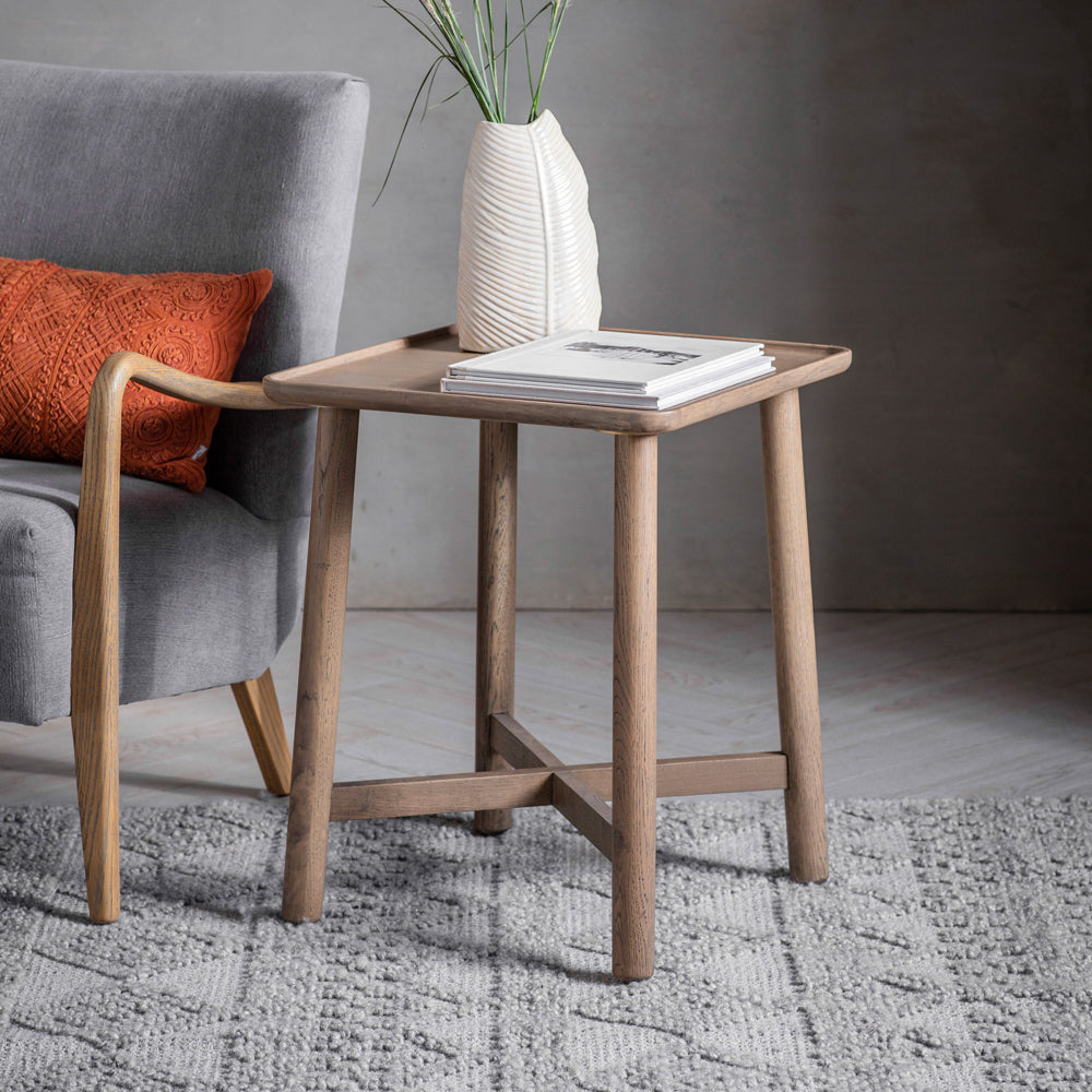 Gallery Interiors Kingham Side Table in Grey