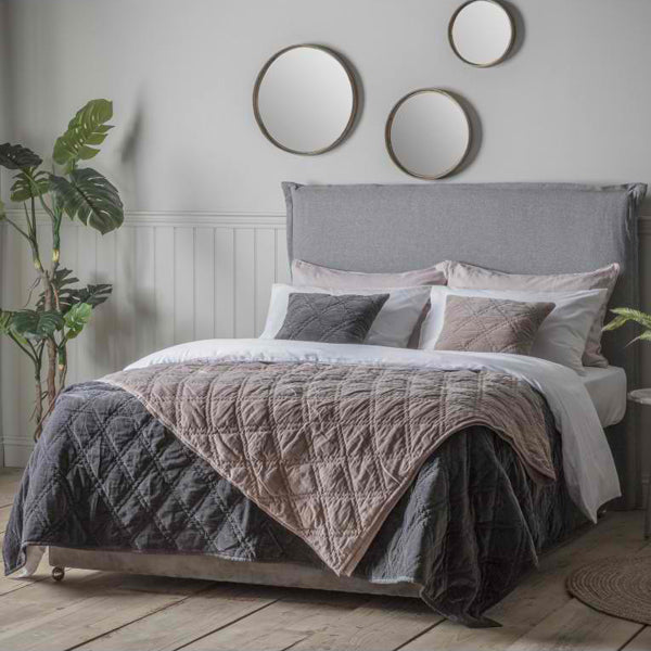 Gallery Interiors Quilted Diamond Blanket Bedspread in Blush