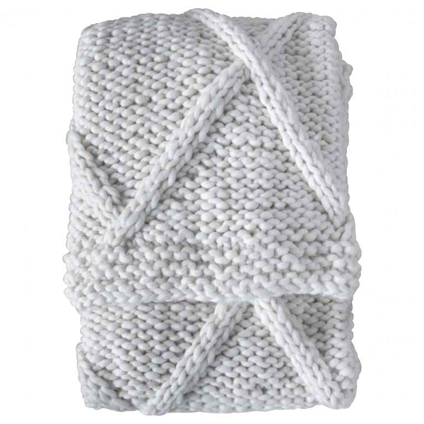 Gallery Direct Diamond Cable Knit Throw