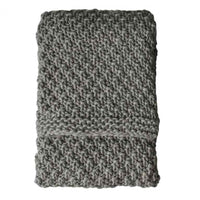 Gallery Interiors Moss Chunky Knitted Throw in Grey