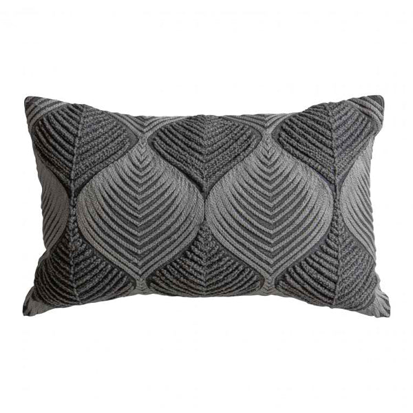 Gallery Interiors Wave Tonal Embroidered Cushion