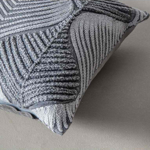Gallery Interiors Wave Tonal Embroidered Cushion