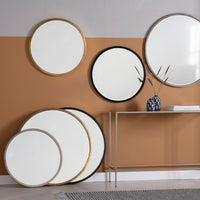 Gallery Interiors Higgins Round Mirror in Black