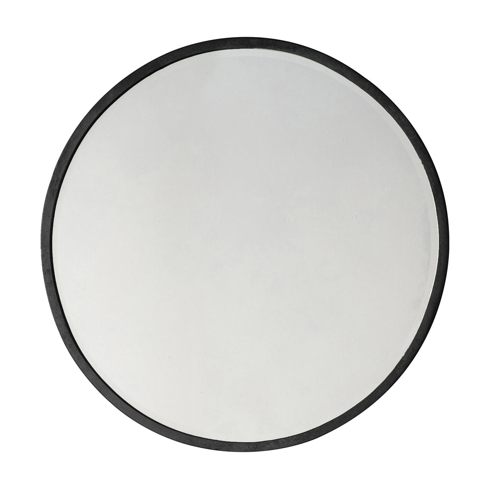 Gallery Interiors Higgins Round Mirror in Black