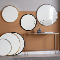 Gallery Interiors Higgins Round Mirror in Black