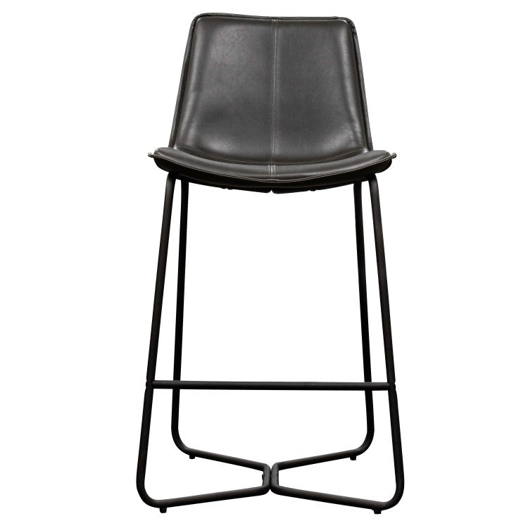 Gallery Interiors Set of 2 Hawking Stool Charcoal