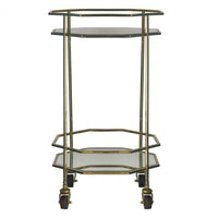 Gallery Interiors Ockendon Trolley in Gold