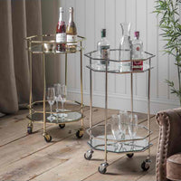 Gallery Interiors Ockendon Trolley in Gold