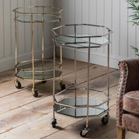 Gallery Interiors Ockendon Trolley in Gold