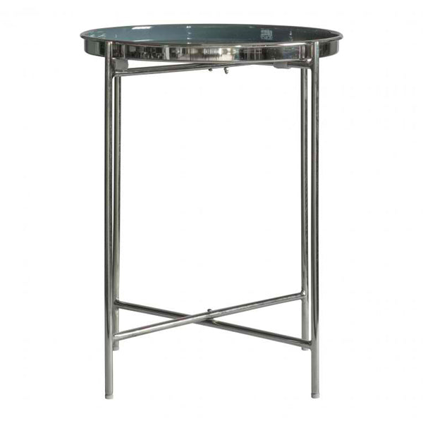Gallery Interiors Valetta Side Table in Silver