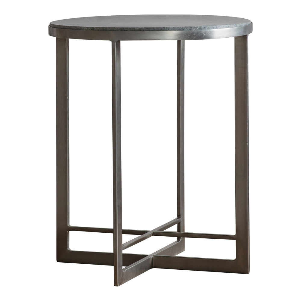 Gallery Interiors Necton Side Table in Silver