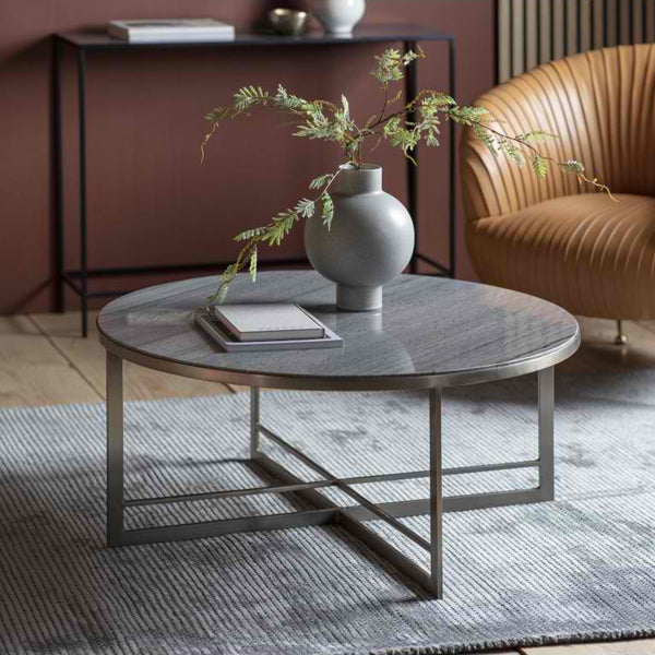 Gallery Interiors Necton Coffee Table in Silver