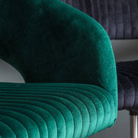 Gallery Interiors Murray Velvet Chair in Green