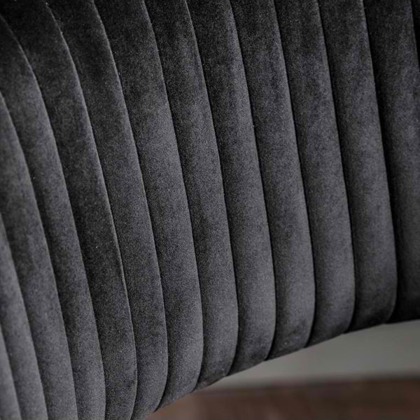 Gallery Interiors Murray Velvet Chair in Black