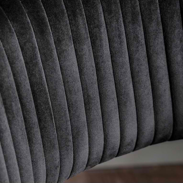 Murray Velvet Chair - Black GalleryDirect 3