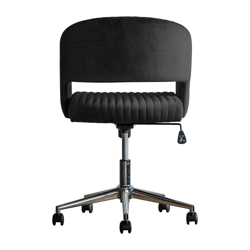 Murray Velvet Chair - Black GalleryDirect 6