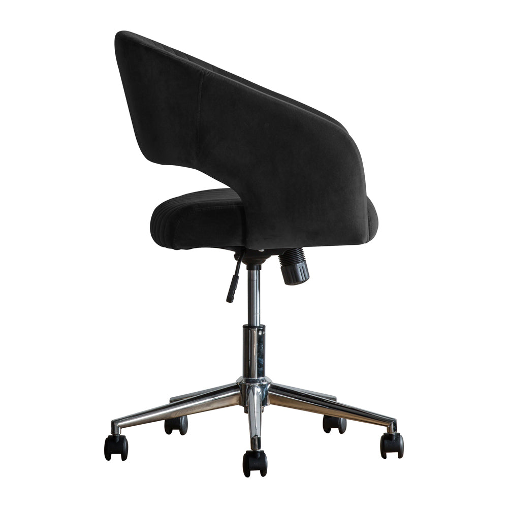 Murray Velvet Chair - Black GalleryDirect 5