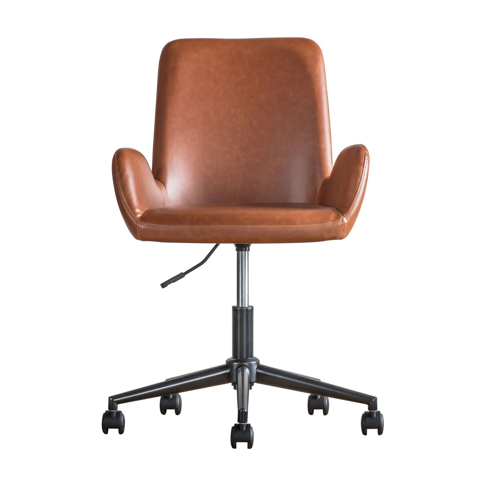 Gallery Interiors Faraday Swivel Chair in Brown