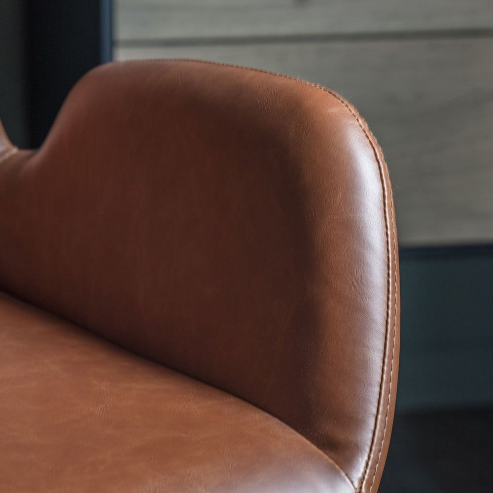 Gallery Interiors Faraday Swivel Chair in Brown