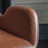 Gallery Interiors Faraday Swivel Chair in Brown