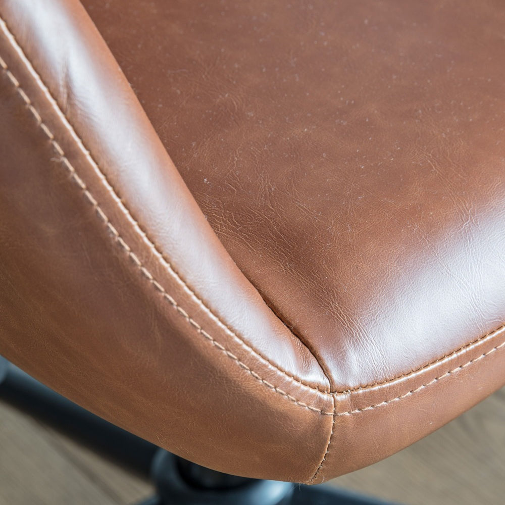 Gallery Interiors Faraday Swivel Chair in Brown