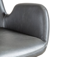 Gallery Interiors Faraday Swivel Chair in Charcoal