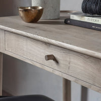 Gallery Interiors Kingham 1 Drawer Desk in Grey