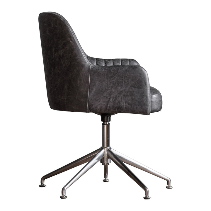 Curie Swivel Chair in Antique Ebony | Outlet Olivia's 5