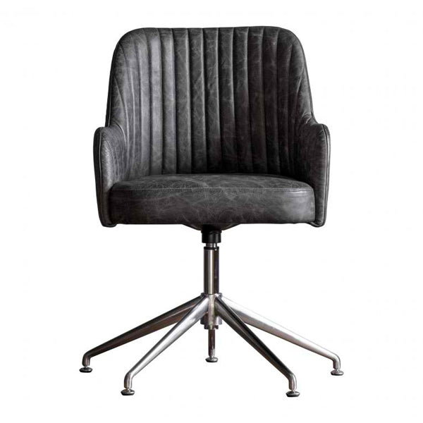 Curie Swivel Chair in Antique Ebony | Outlet Olivia's 1