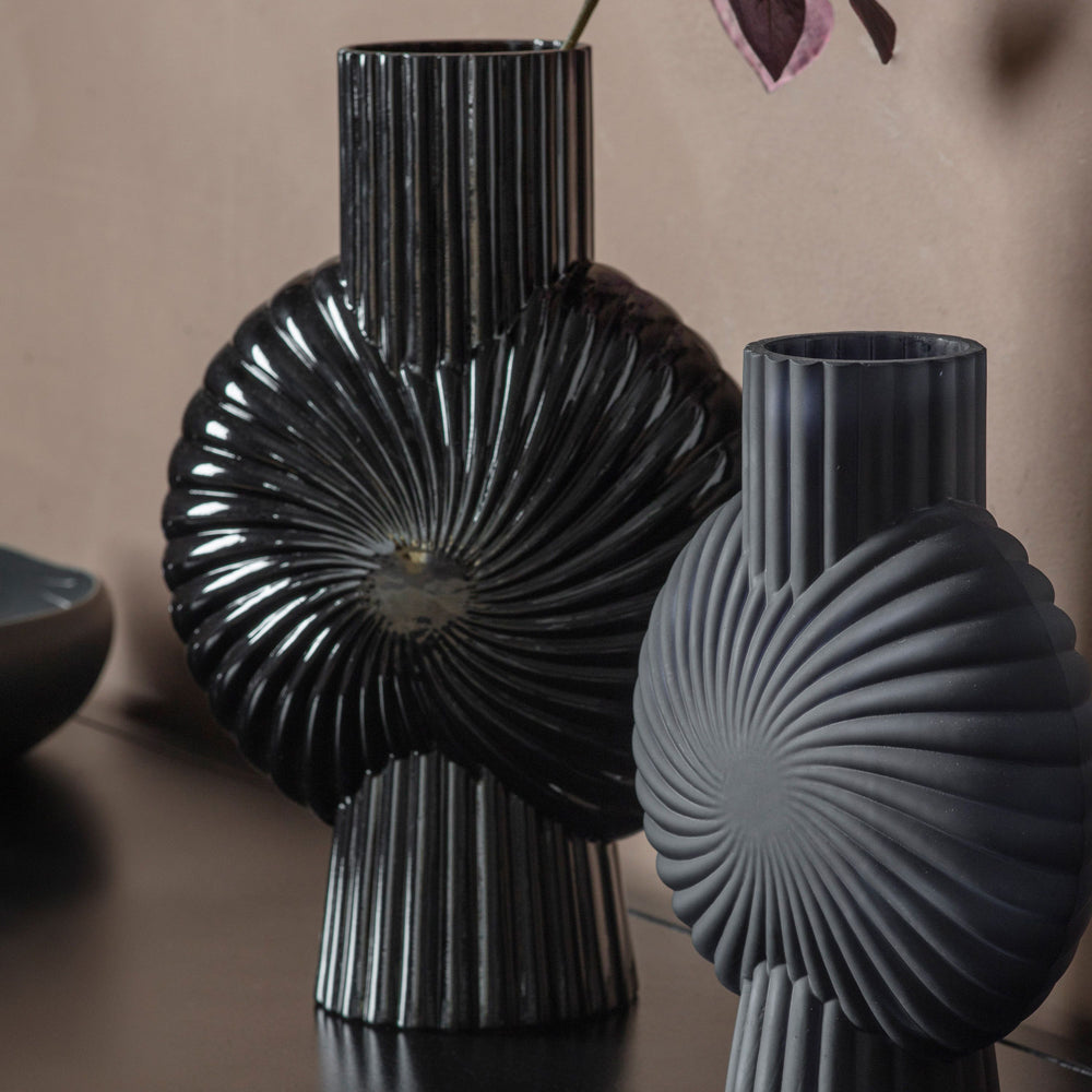 Gallery Interiors Cassis Black Large Vase