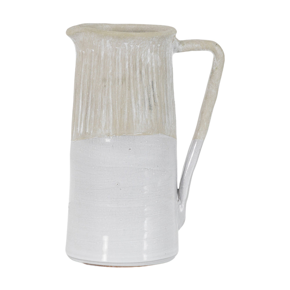 Gallery Interiors Large Moresk Jug in Matt White