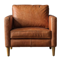 Gallery Interiors Osborne Vintage Brown Armchair