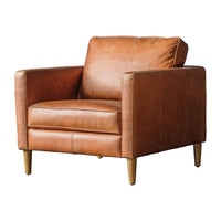 Gallery Interiors Osborne Vintage Brown Armchair