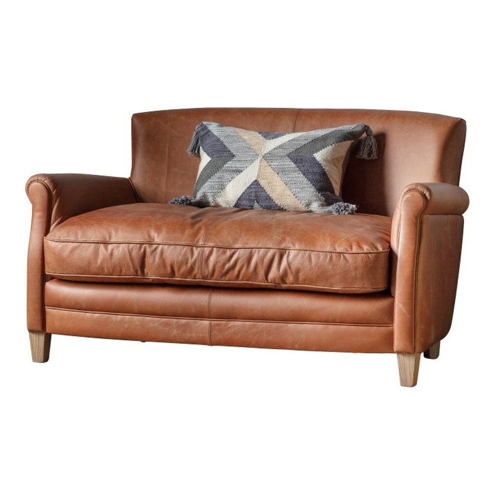 Gallery Interiors Mr. Paddington Vintage Leather 2 Seater Sofa