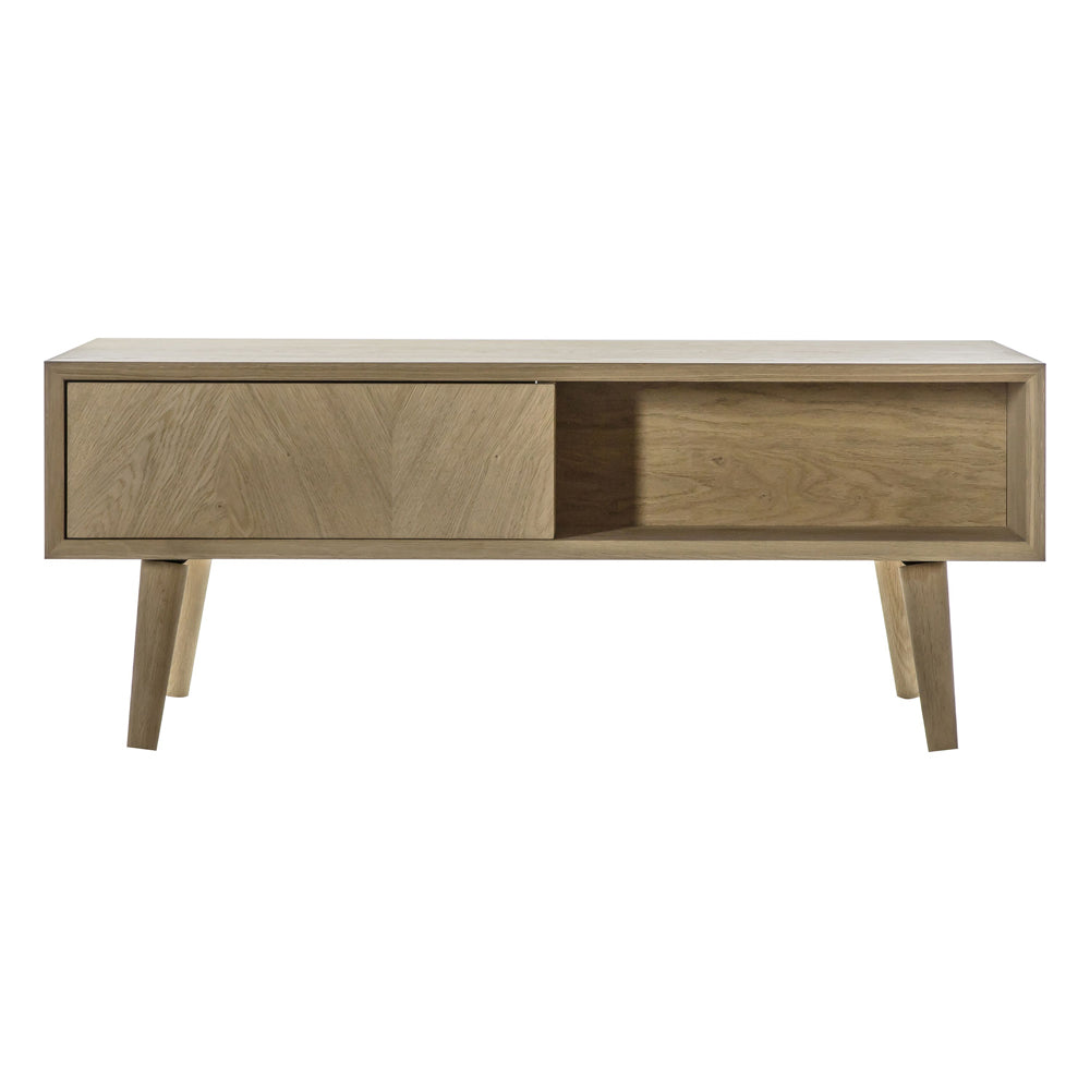 Gallery Interiors Milano 2 Drawer Brown Coffee Table