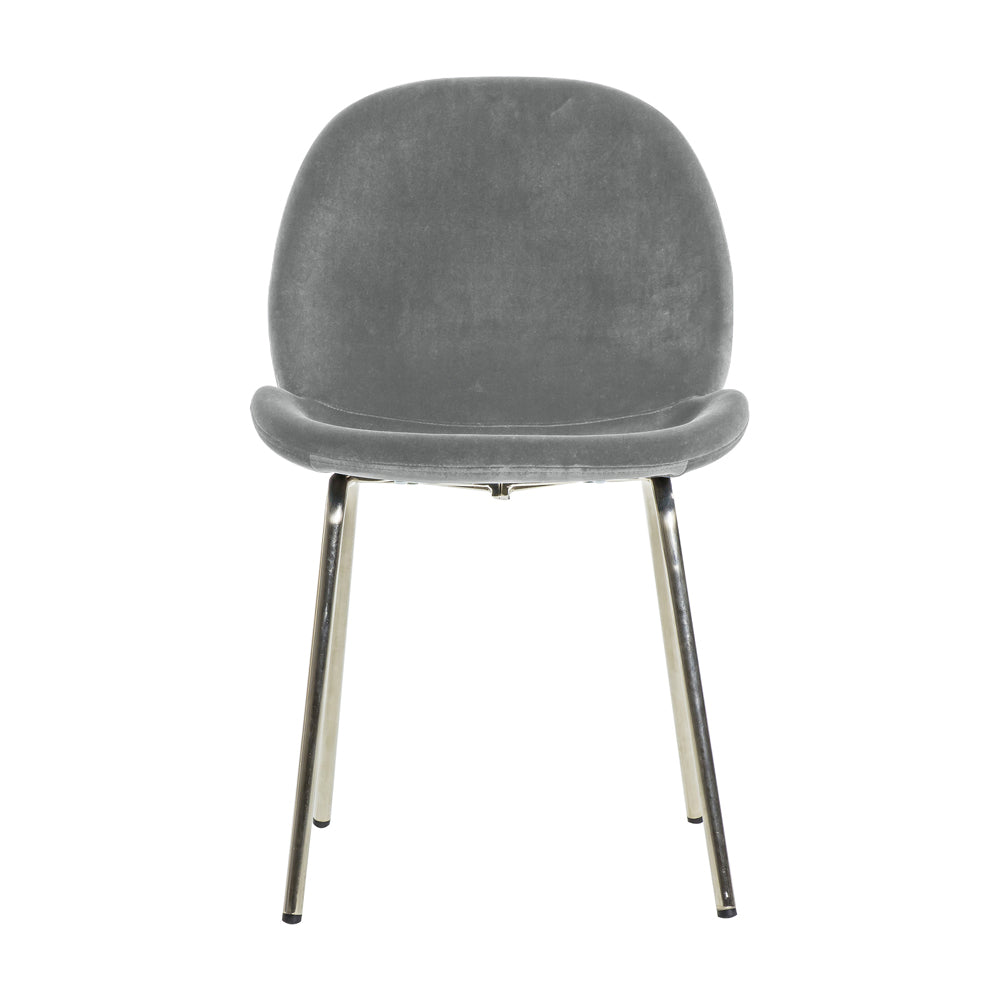 Gallery Interiors Flanagan Set of 2 Chairs in Light Grey Velvet