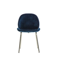 Gallery Interiors Set of 2 Flanagan Velvet Dining Chairs in Petrol Blue