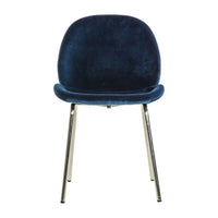 Gallery Interiors Set of 2 Flanagan Velvet Dining Chairs in Petrol Blue