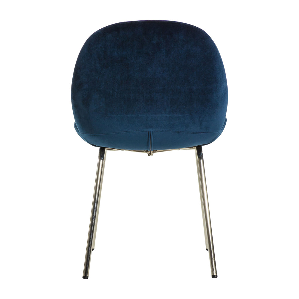 Gallery Interiors Set of 2 Flanagan Velvet Dining Chairs in Petrol Blue