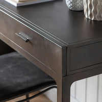 Gallery Interiors Ottinge 2 Drawer Desk in Grey