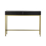 Gallery Interiors Ripple 2 Drawer Black Console Table