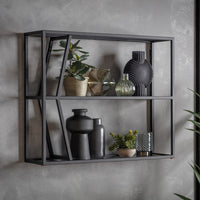 Gallery Interiors Putney Shelf Unit in Black