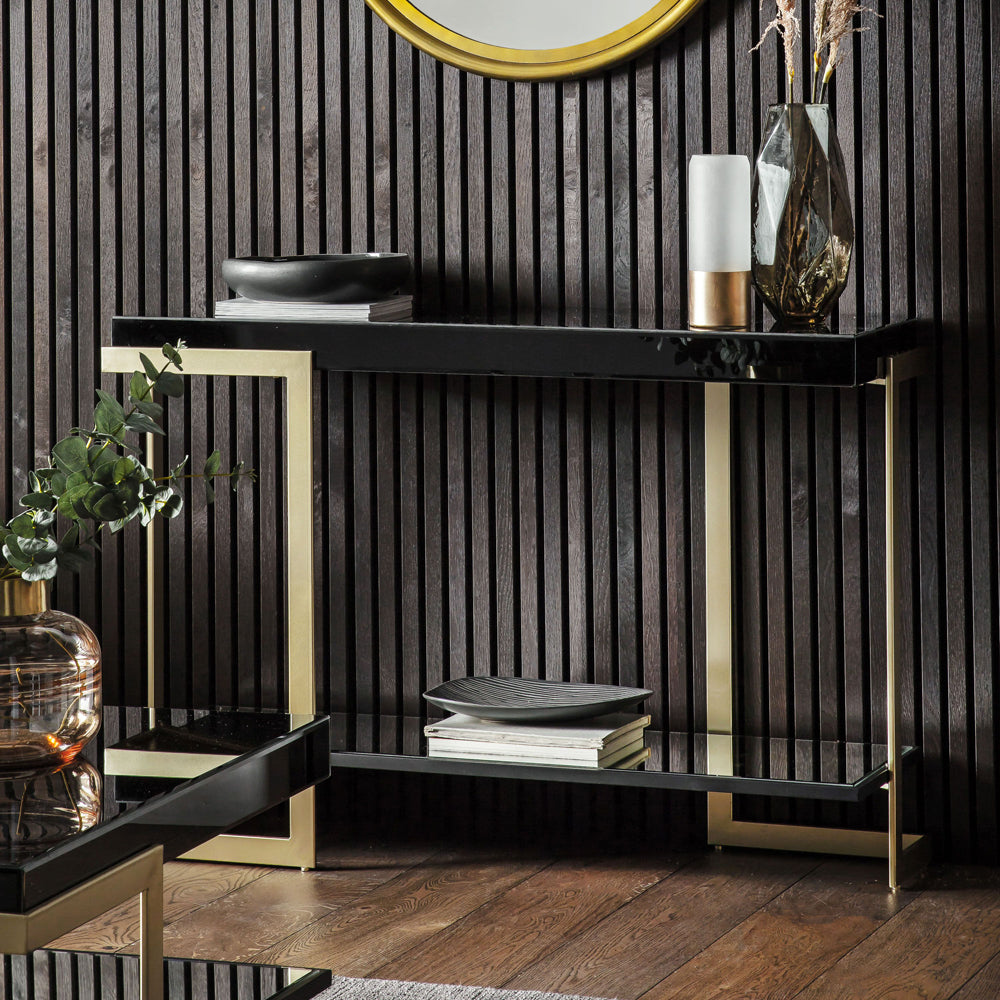 Gallery Interiors Ardella Black Console Table