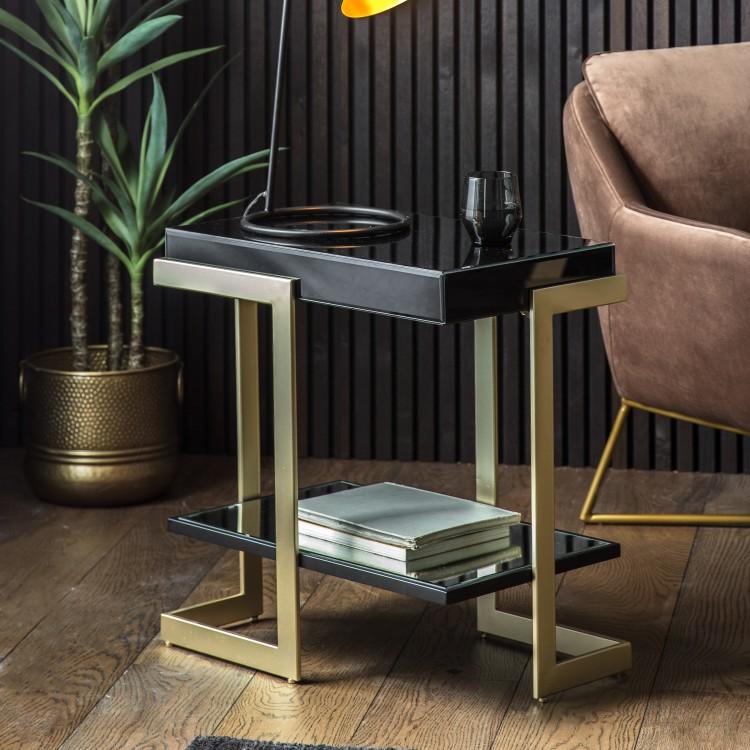 Gallery Direct Ardella Black Side Table | Outlet