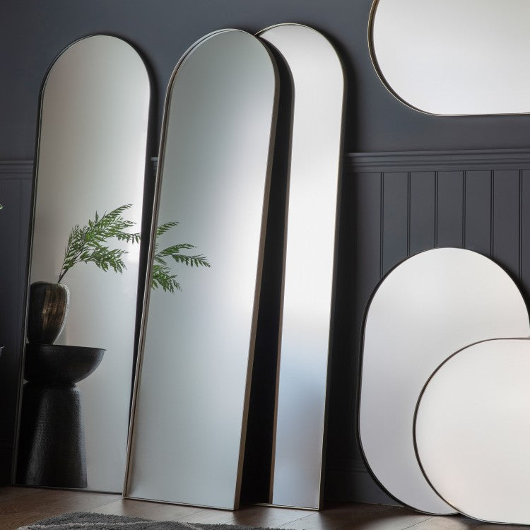Gallery Interiors Hurston Arch Champagne Full Length Mirror