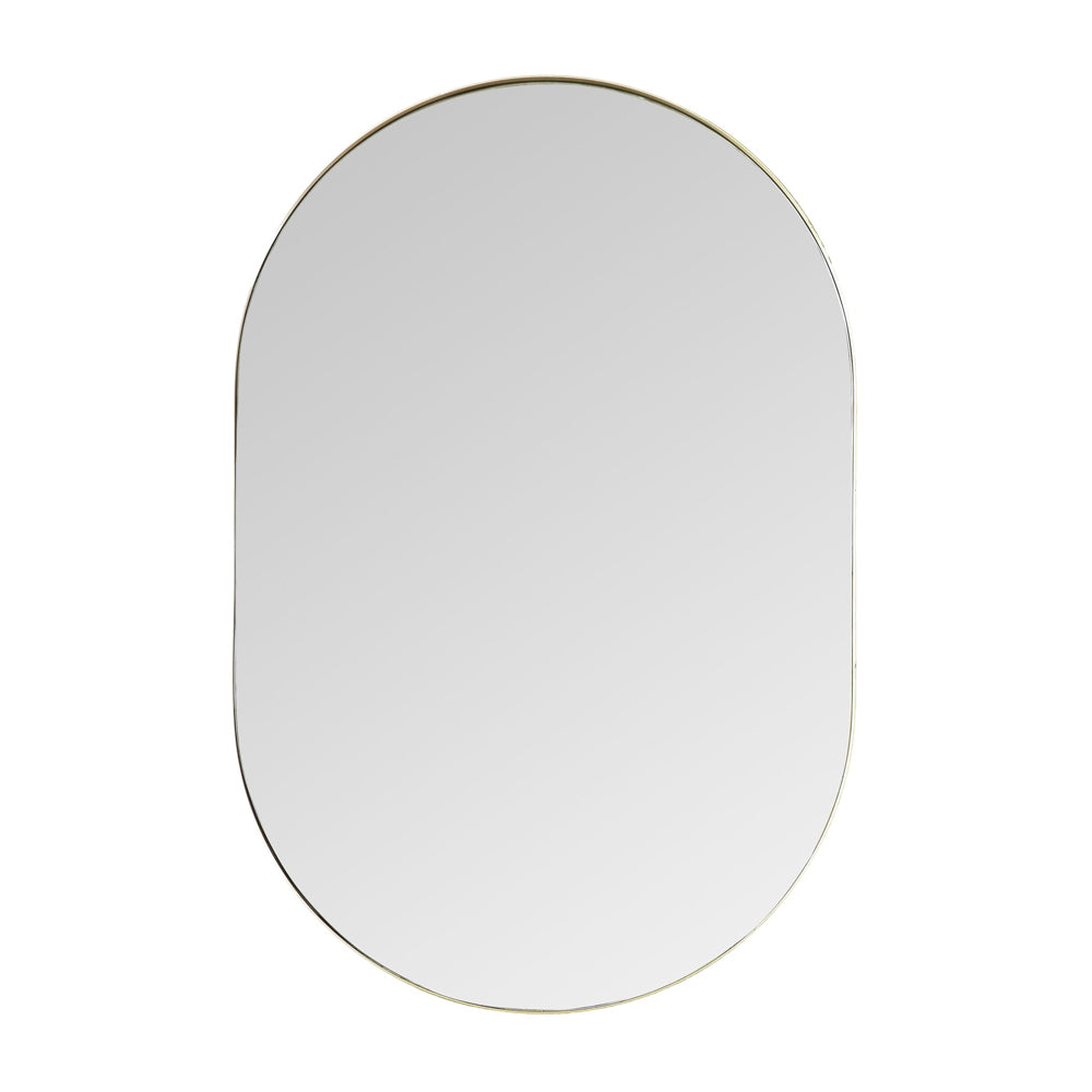 Gallery Interiors Hurston Elipse Champagne Wall Mirror