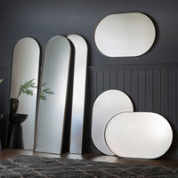 Gallery Interiors Hurston Elipse Champagne Wall Mirror