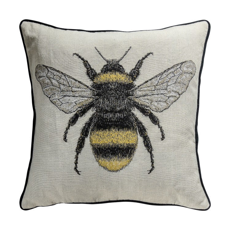 Gallery Interiors Tapestry Bee Natural Cushion