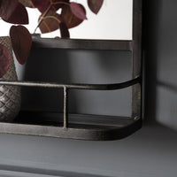 Gallery Interiors Emerson Overmantel Wall Mirror in Charcoal